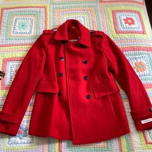 Calvin Klein Red Peacoat